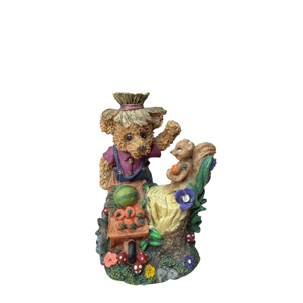 Ks Collection My Little Bears Figurine Limited Edition Garden Bear Squirrel 5in